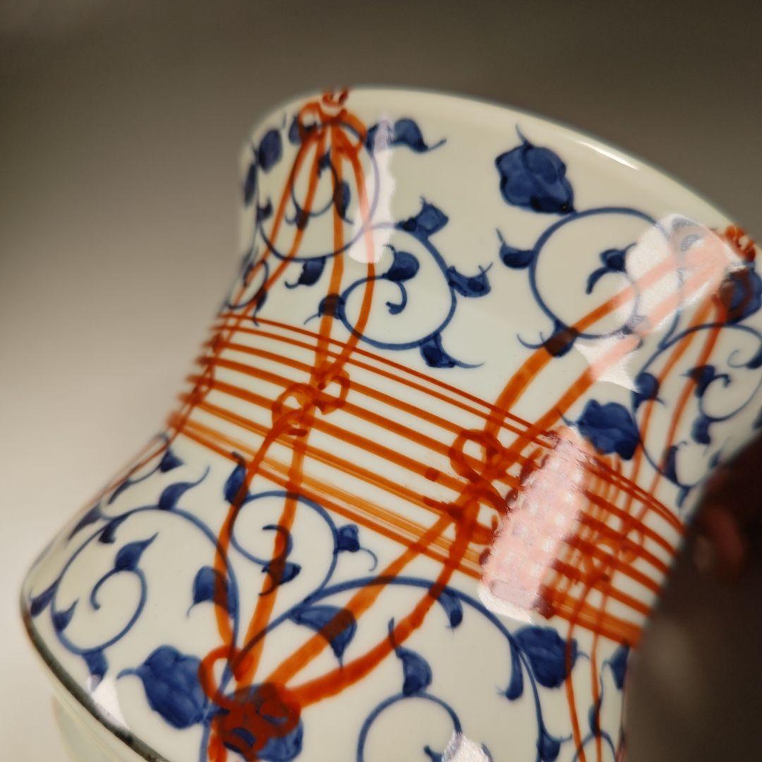 イ339 水指『御室窯　染付　鼓　水指　共箱』茶道具