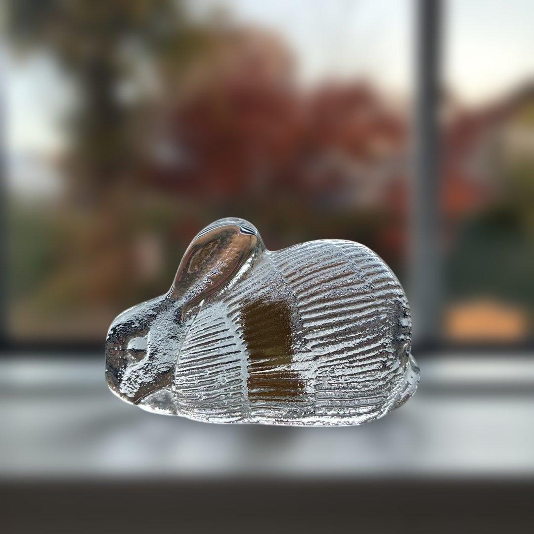 Lisa Larson /リサラーソン ロイヤルクローナ　ガラスオブジェ うさぎ