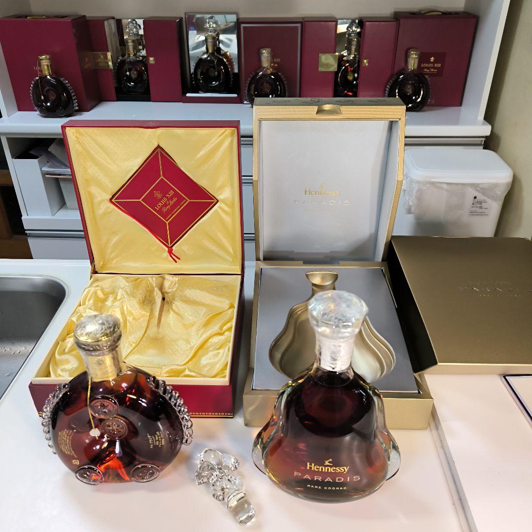 ヘネシー パラディス（専用箱）,ルイ１３世（専用箱)ので2本セット（訳あり）