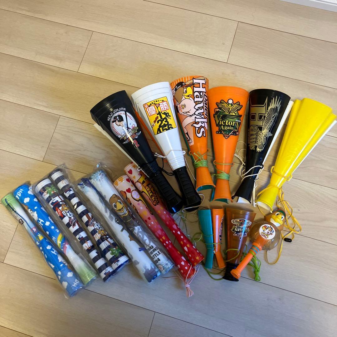 福岡ダイエーホークス　ソフトバンクホークス　応援メガホン等13個セット