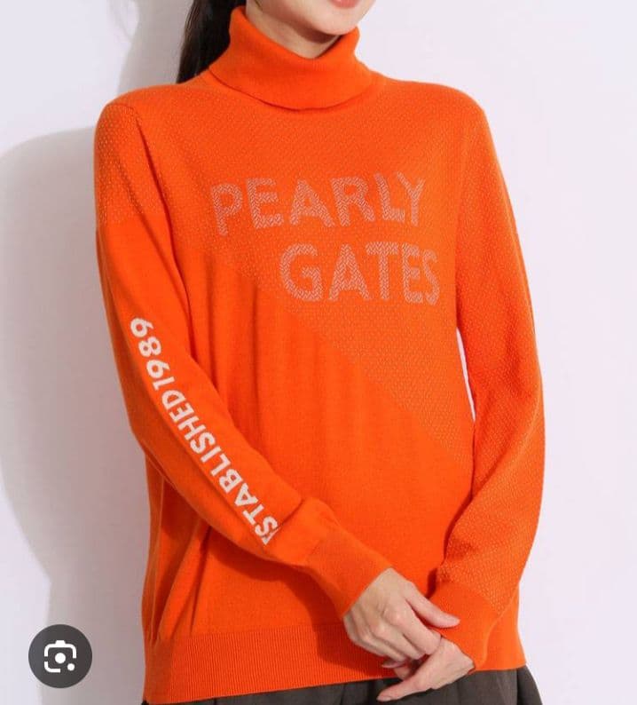 パーリーゲイツ　タートルネック　ニット