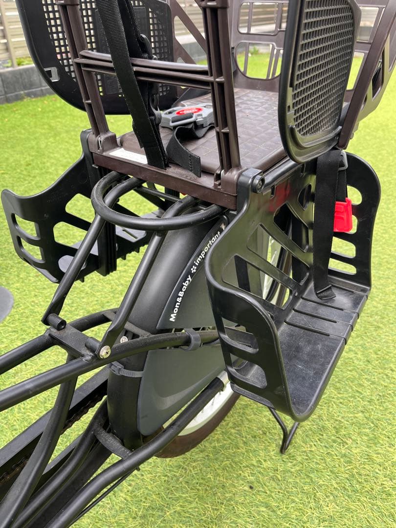 <コメント必須> チャイルドシート付きシティサイクル ブラック　3人乗り　非電動