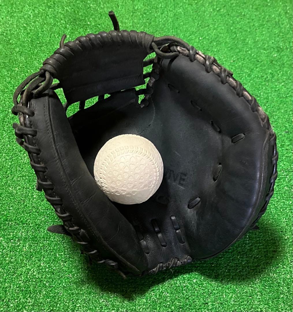 少年 軟式野球 キャッチャーミット アシックス ジュニアサイズ ブラック Jr