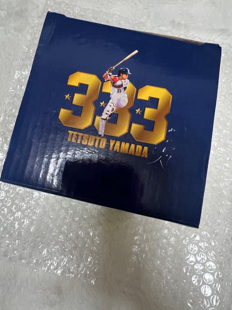 ヤクルトスワローズ　山田哲人　直筆サイン　ボブルヘッド　トリプルスリー盗塁