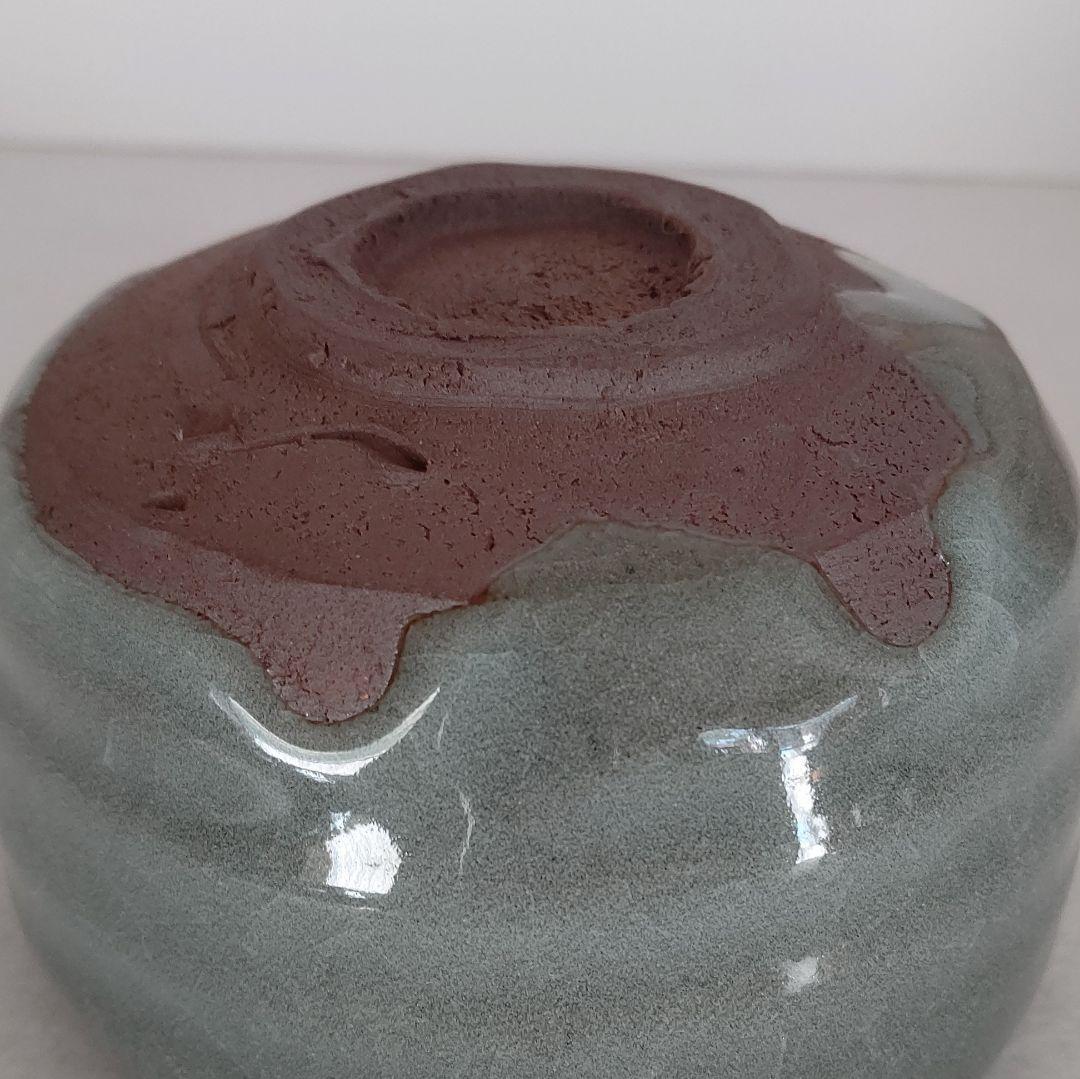 【共箱付】 美濃青瓷茶碗 作家「林隆一郎」