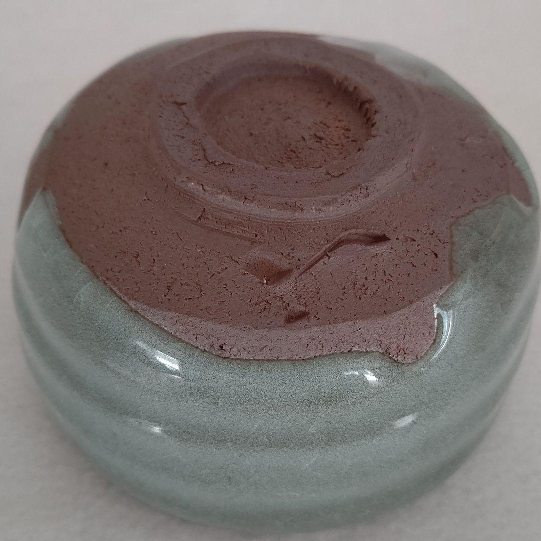 【共箱付】 美濃青瓷茶碗 作家「林隆一郎」