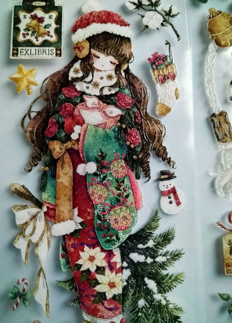 ✩再販✩J22＃四季歌(水晶PET)切り売り海外人物マステ季節日記手帳