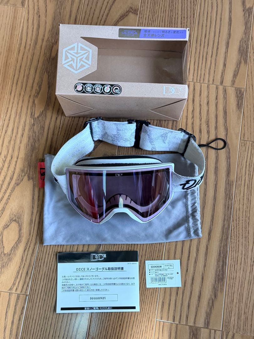 【USED】DICE SHOWDOWN WHITE ゴーグル