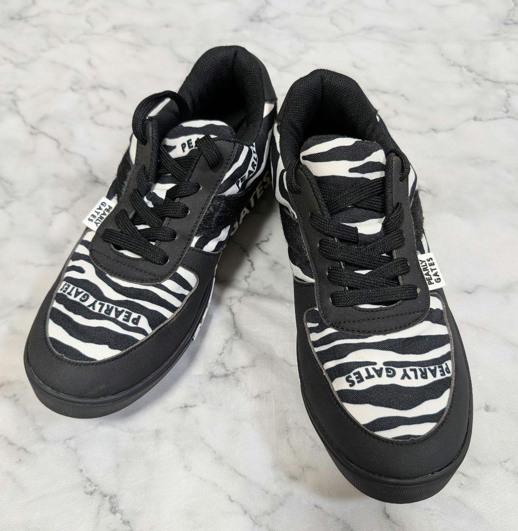 週末最終値下げ【PEARLY GATES 】ゼブラ柄 ゴルフシューズ☆25cm