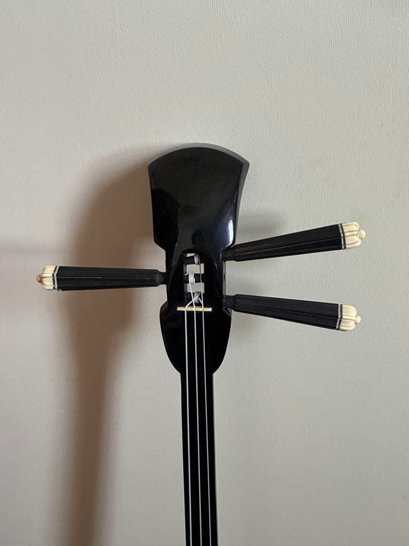 ヘビ皮三線 3弦 黒