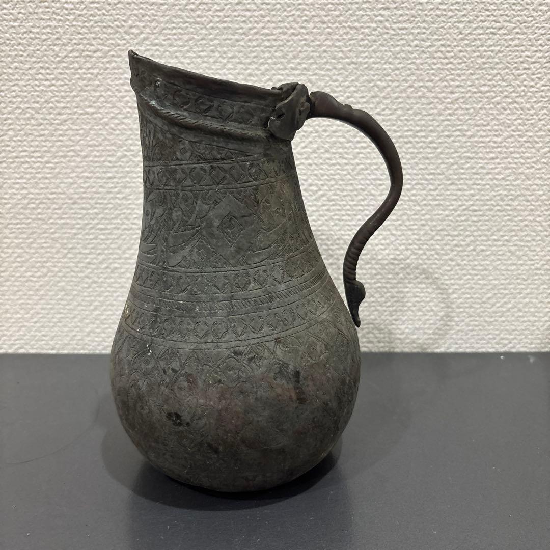 アンティーク　ポット　水差し　銅製