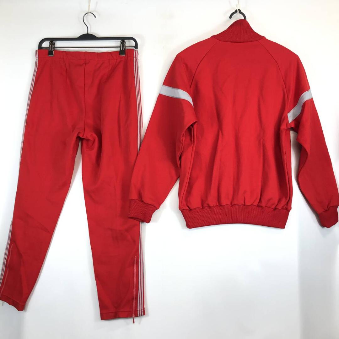 70s 80s デサントアディダス ジャージ セットアップ レッド