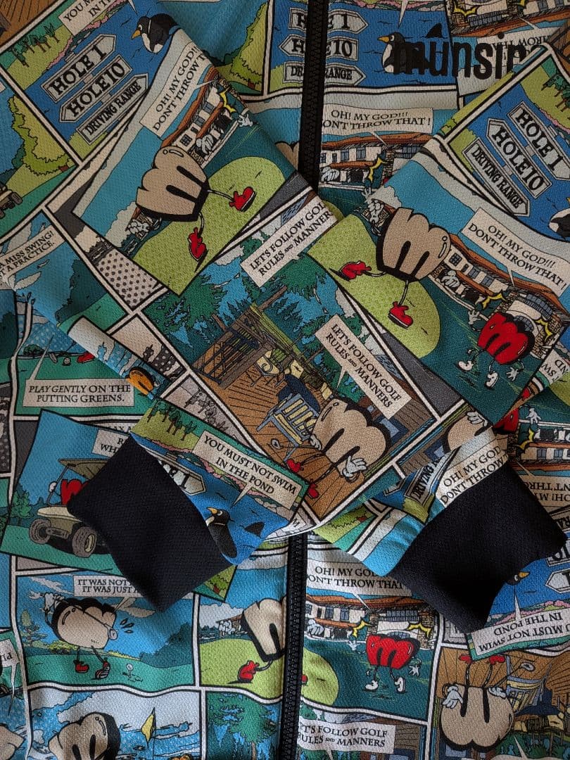 マンシングウェア ENVOY エンボイ コミック柄 メッシュアウター　サイズL