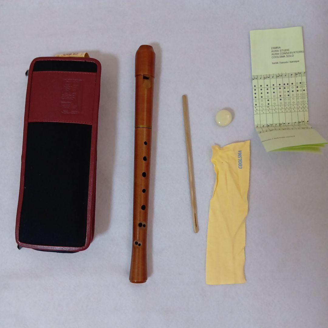 木製ソプラノリコーダー ケース付き