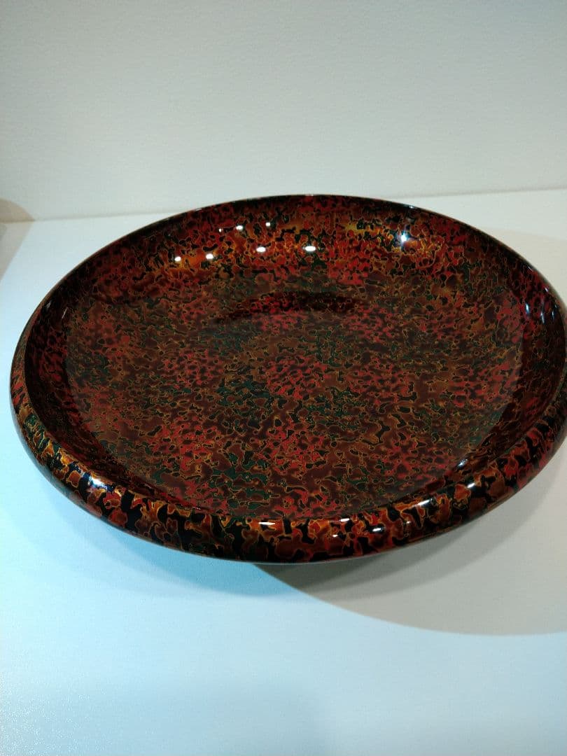 津軽塗　漆器セット 花模様 赤黒　7点