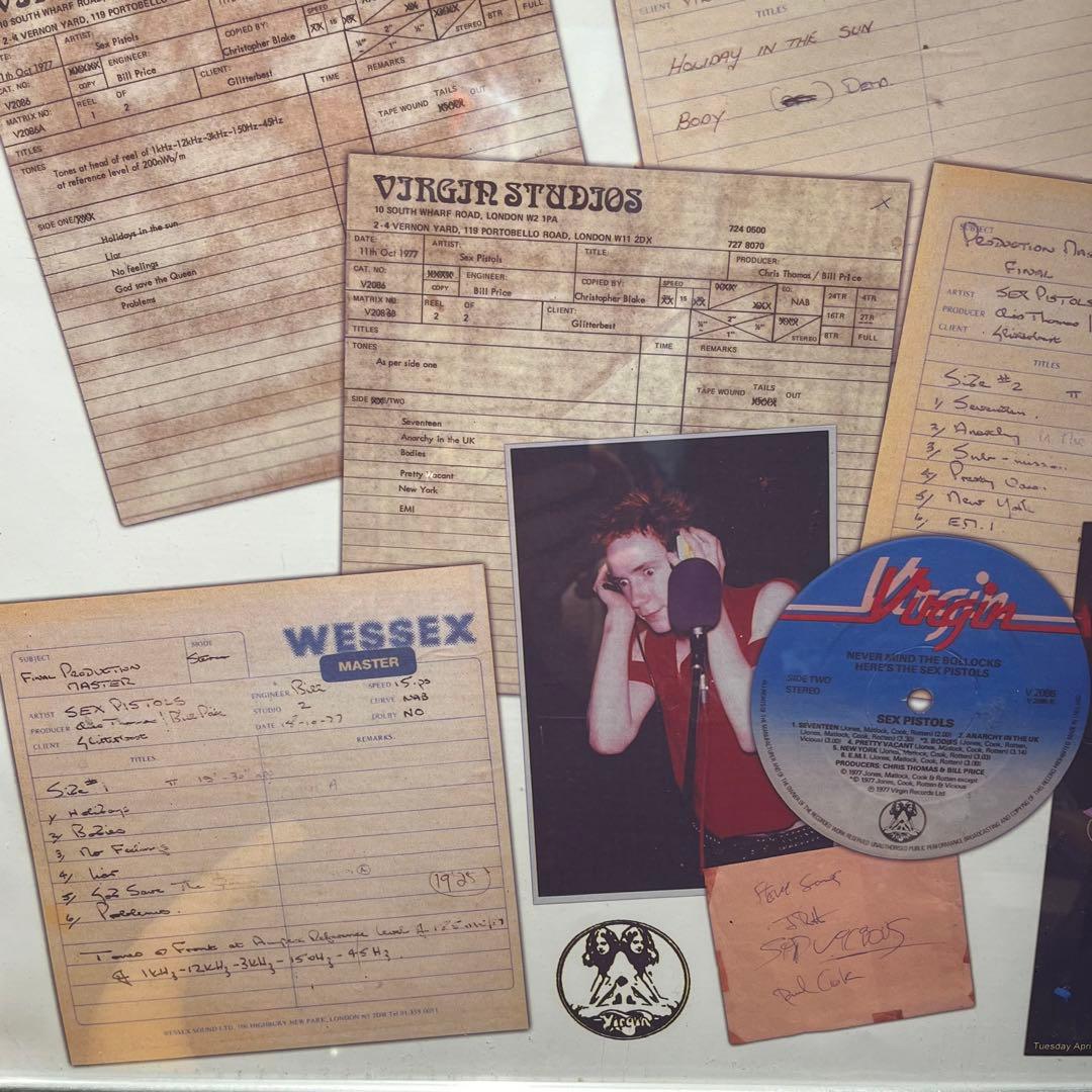 美品ポスターSEX PISTOLSジャケット写真サイン