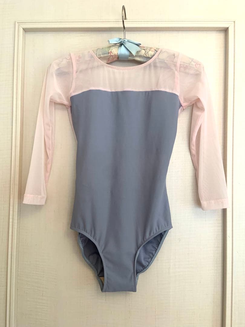 eleve USA製　バレエ　セミオーダー　7分袖　ピンクメッシュ　レオタード