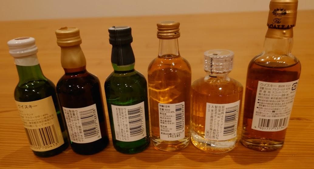 ミニボトル　12年　６本SET　50ML　ウイスキーセット