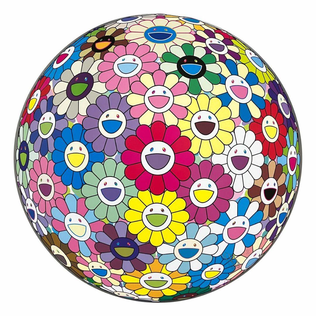 村上隆　フラワーボール カラフル、ミラクル、スパークル