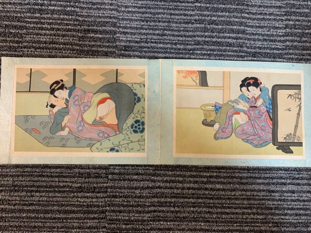 肉筆春宵畫帖 全10圖 浮世絵 明治期 肉筆 美人画 春画 ukiyoe 艶本