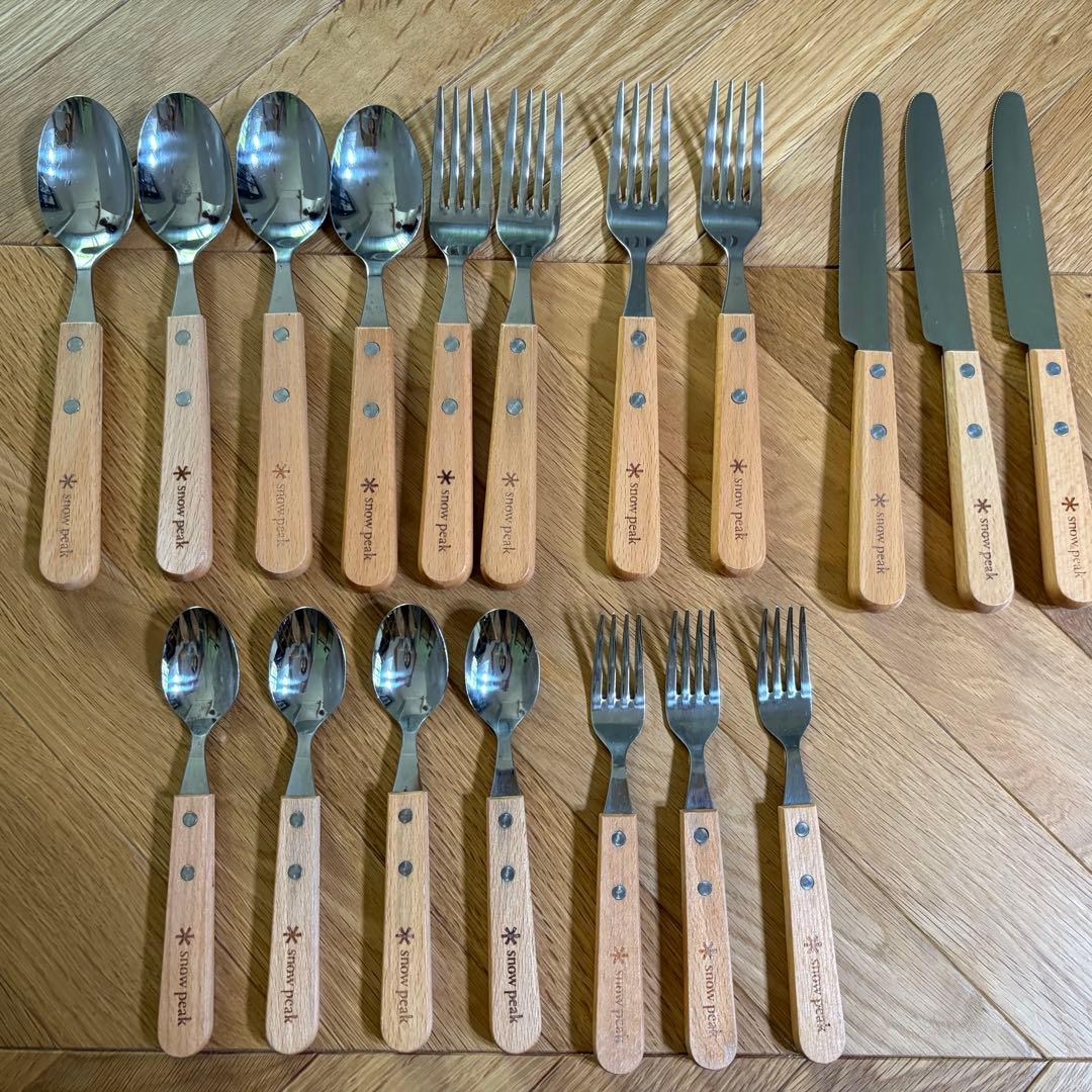 スノーピーク カトラリー18本セット　ウッドパーティ　廃盤品　 peak
