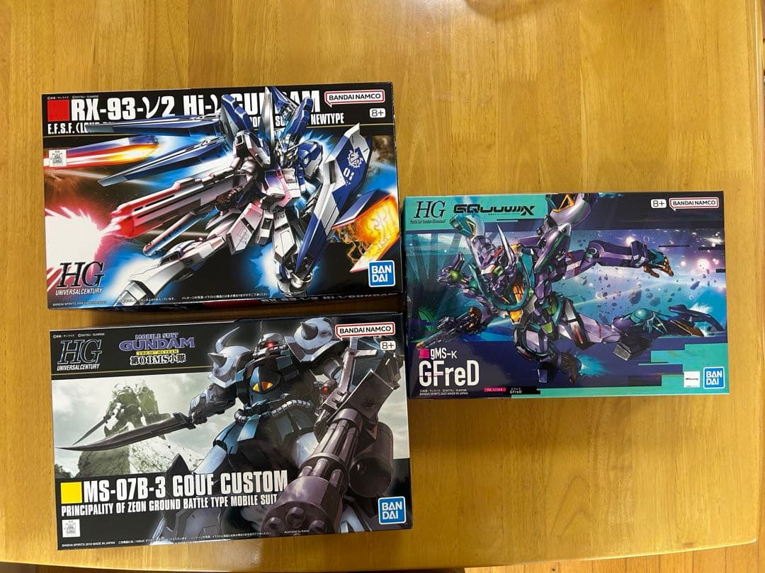 HGガンプラセット5点ジフレド、グフカスタム、ハイニュー✖️2