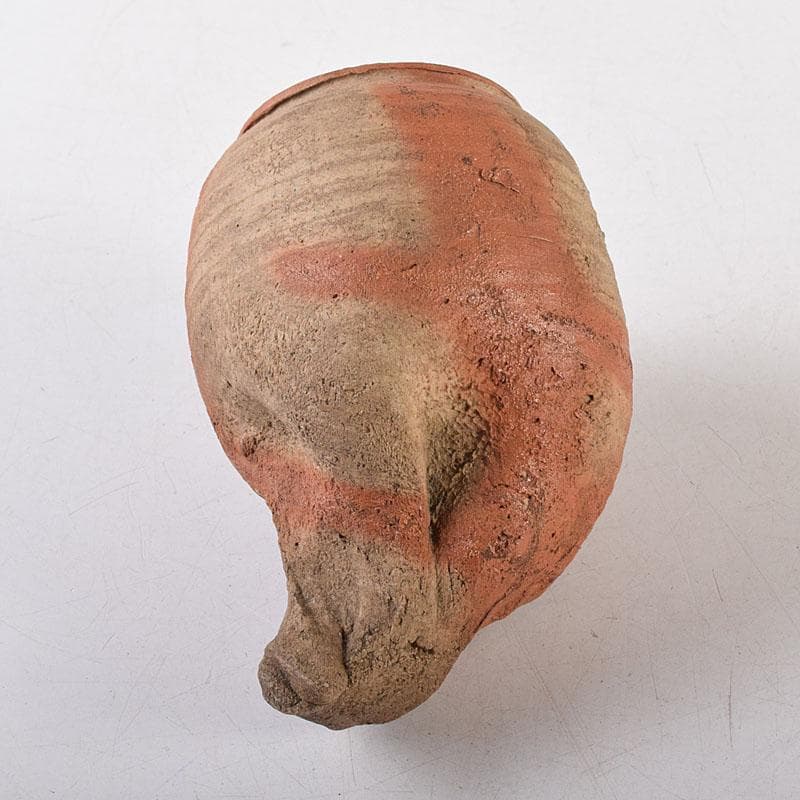 茶道具　備前焼　古備前　銅金具　掛花生　時代箱　V　R8654