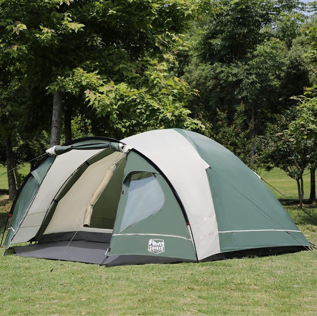 テント3-4人用 二重層 通気 防風 防水 耐水圧3000mm 軽量③