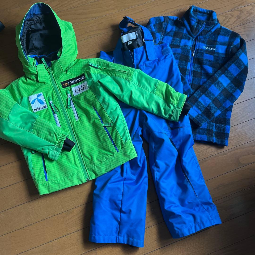フェニックス　Norge 緑　青　スキーウェア 子供用　110 100 95