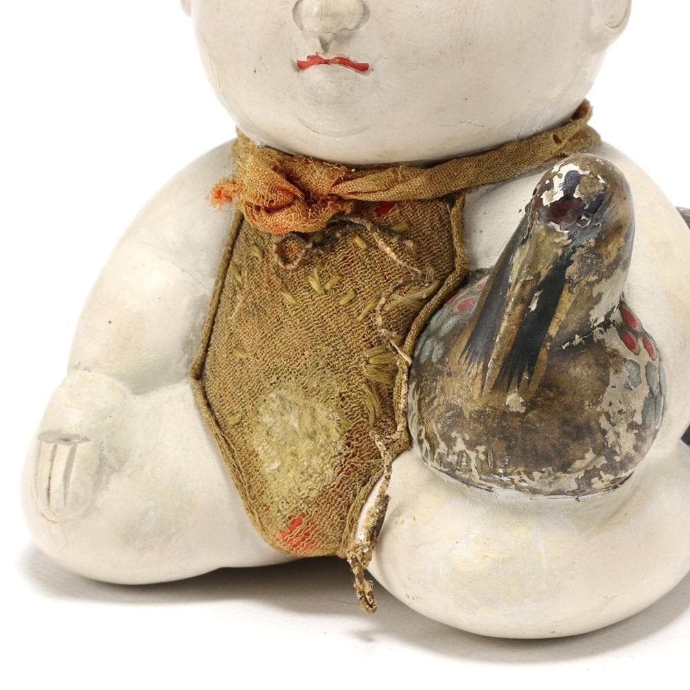 418B 江戸 御所人形 童子 人形 鶴 時代 高さ9㎝