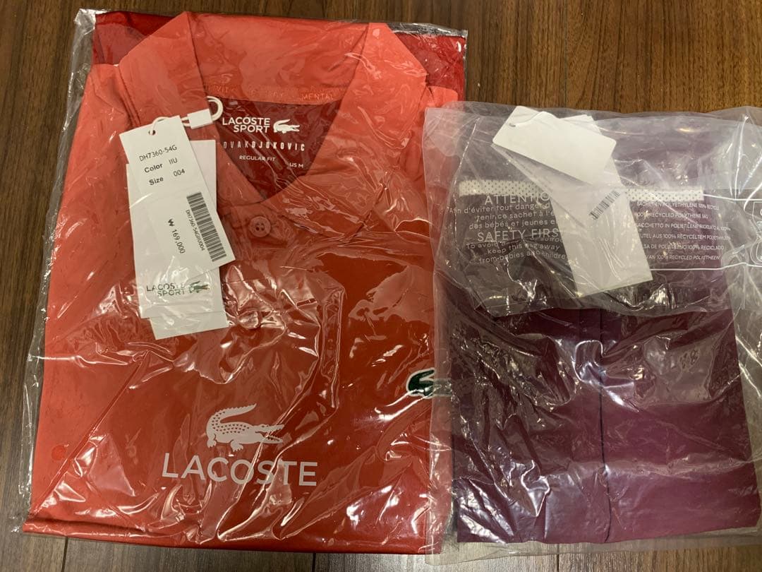 ラコステ　ジョコビッチ　2024 ローランギャロス　セット　4 US:M