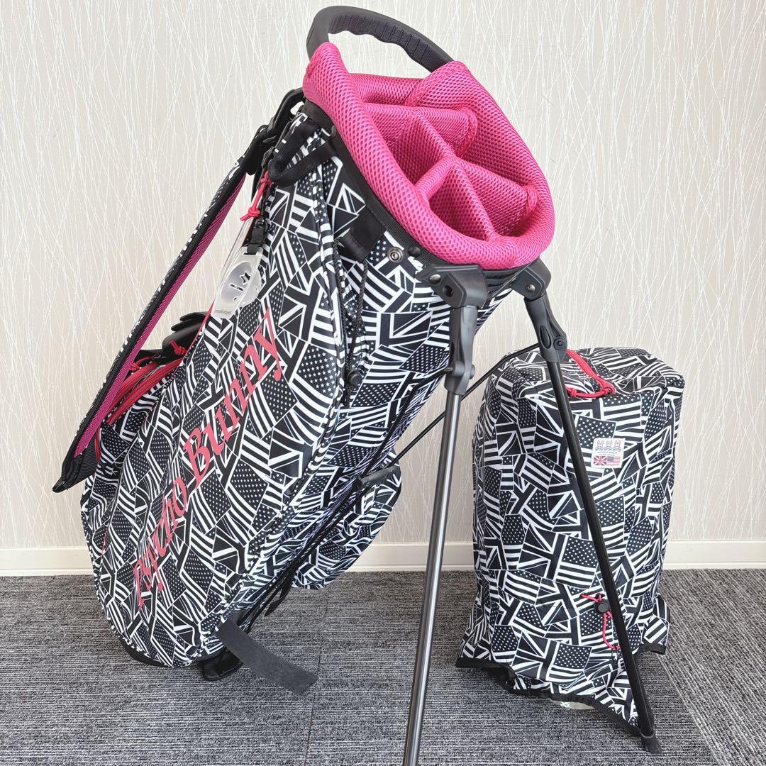 超美品❗️Psycho Bunny/サイコバニー スタンド式 ゴルフキャディバッグ