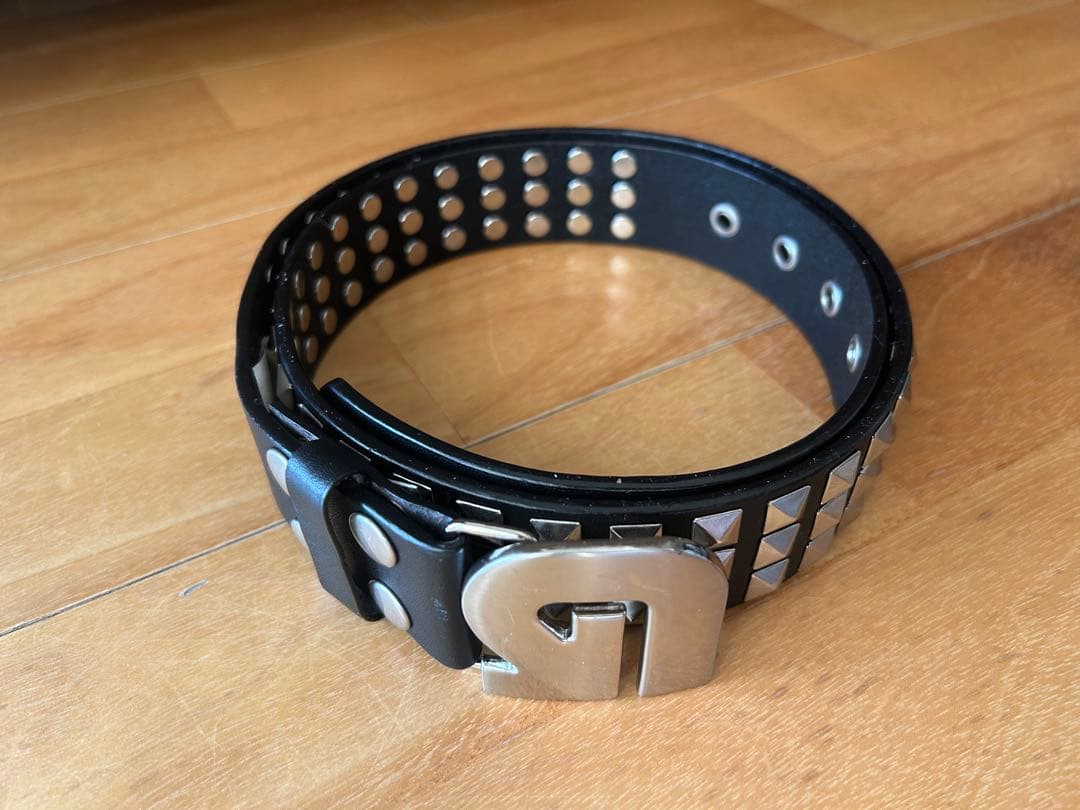 Burton スタッズ付き黒ベルト Lサイズ