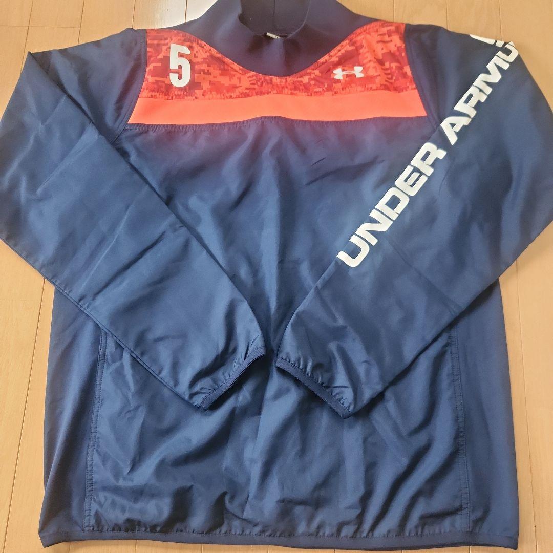 UNDER ARMOUR ピステ XL ネイビー/オレンジ 上下セット