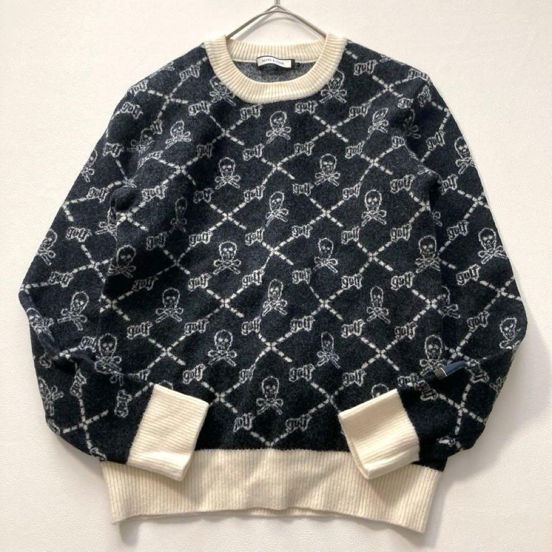 【MI】マークアンドロナ スカルジャガード ニットセーター ゴルフウェア