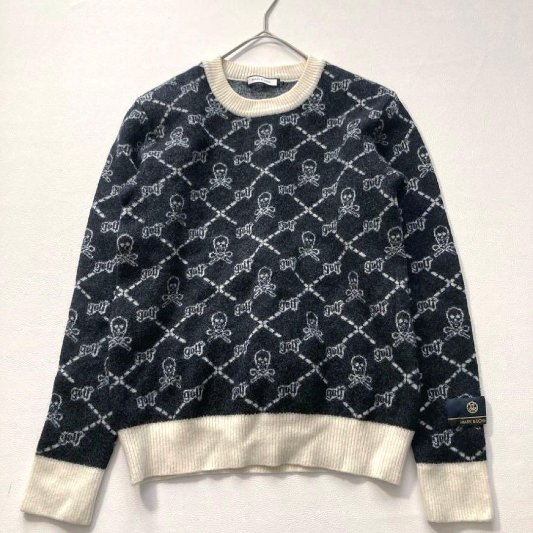 【MI】マークアンドロナ スカルジャガード ニットセーター ゴルフウェア