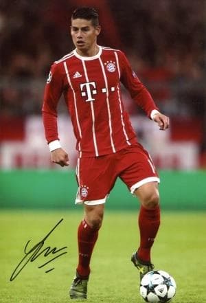コロンビア代表　ハメス・ロドリゲス 　FCバイエルン 　直筆サイン入りフォト