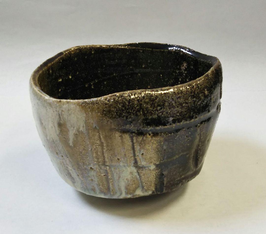 茶道具 茶碗 唐津焼 朝鮮唐津 沓茶碗 徳澤守俊 共箱