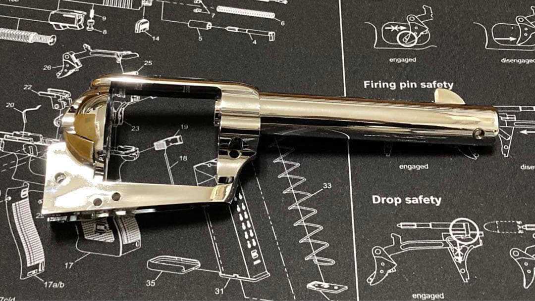 新品 未使用 ハートフォード SAA 用 シルバー シビリアン バレル フレーム