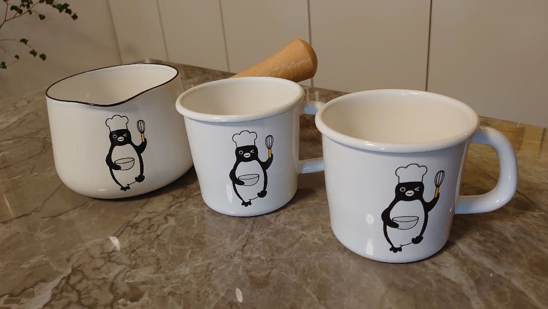 Suicaのペンギン ホーロー ミルクパン マグカップ 3点セット