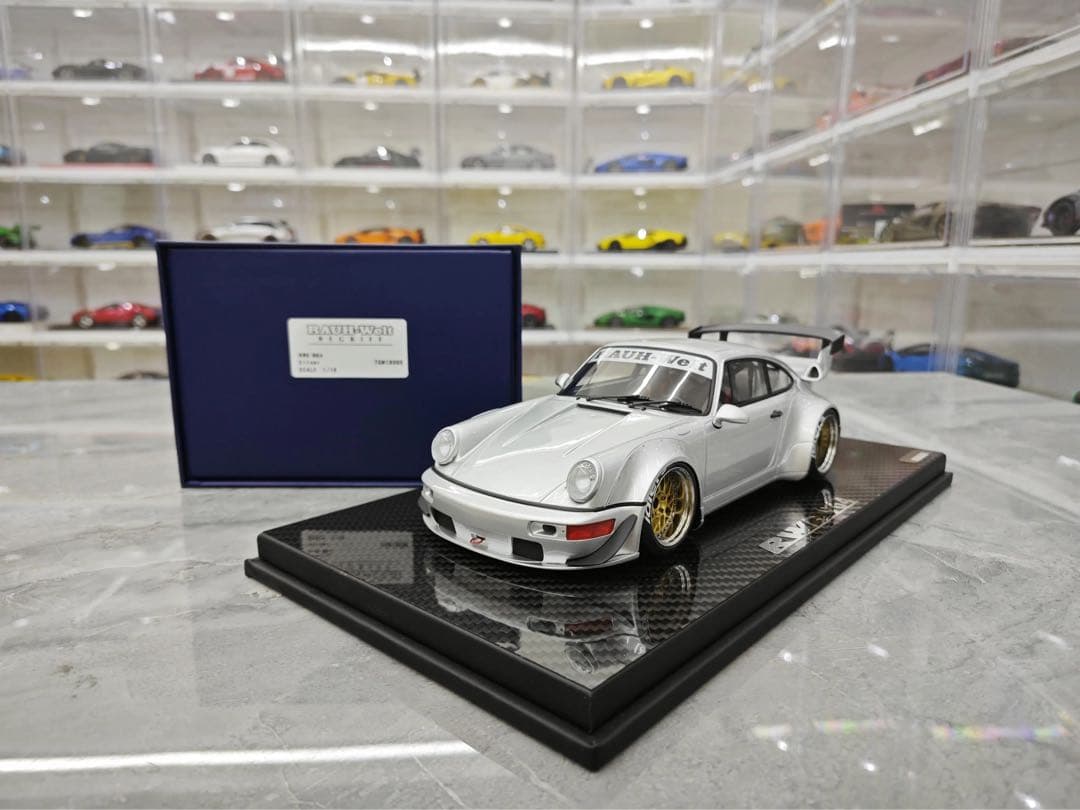 TGM モデル 1/18 ポルシェ 964 RWB シルバー ミニカー