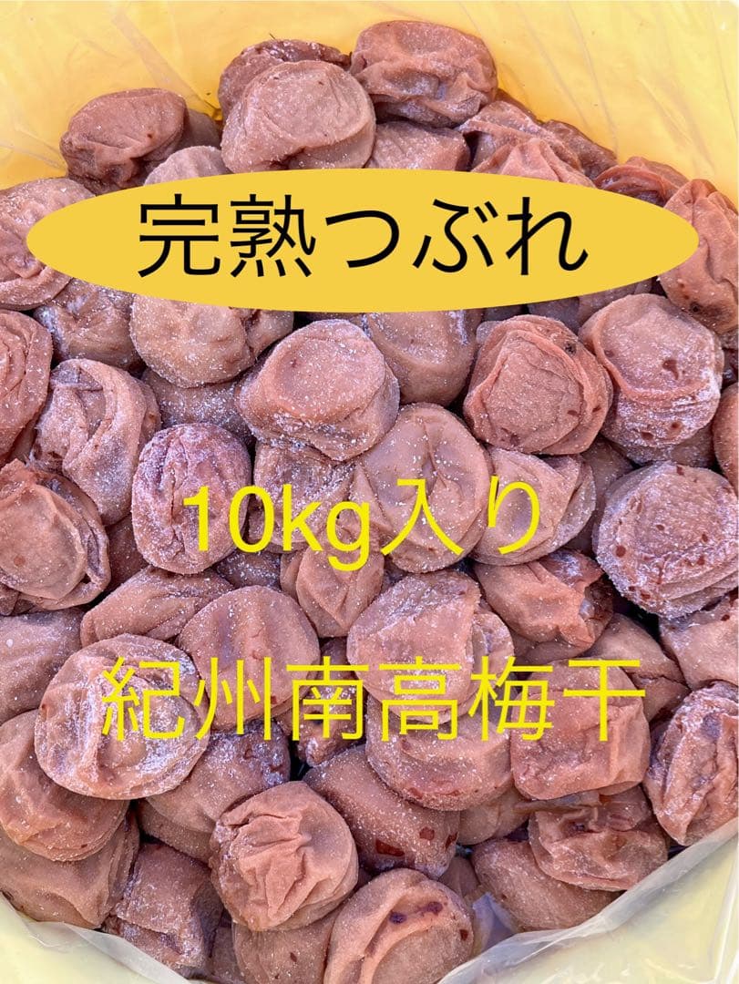 つぶれちゃった白干し梅干　無添加　無選別　10kg入り