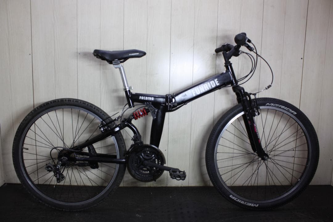FUNRIDE 折りたたみ自転車 26インチ ブラック