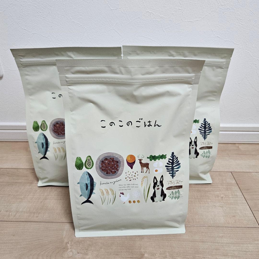 コノコトトモニ このこのごはん1kg×3袋　ドッグフード