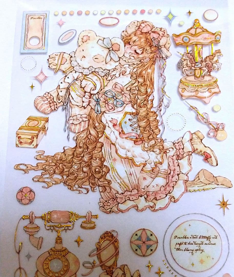 ✩のこり１✩J1105＃玩具小姐(贝壳金)说出愿望切り売り海外人物マステ女の子