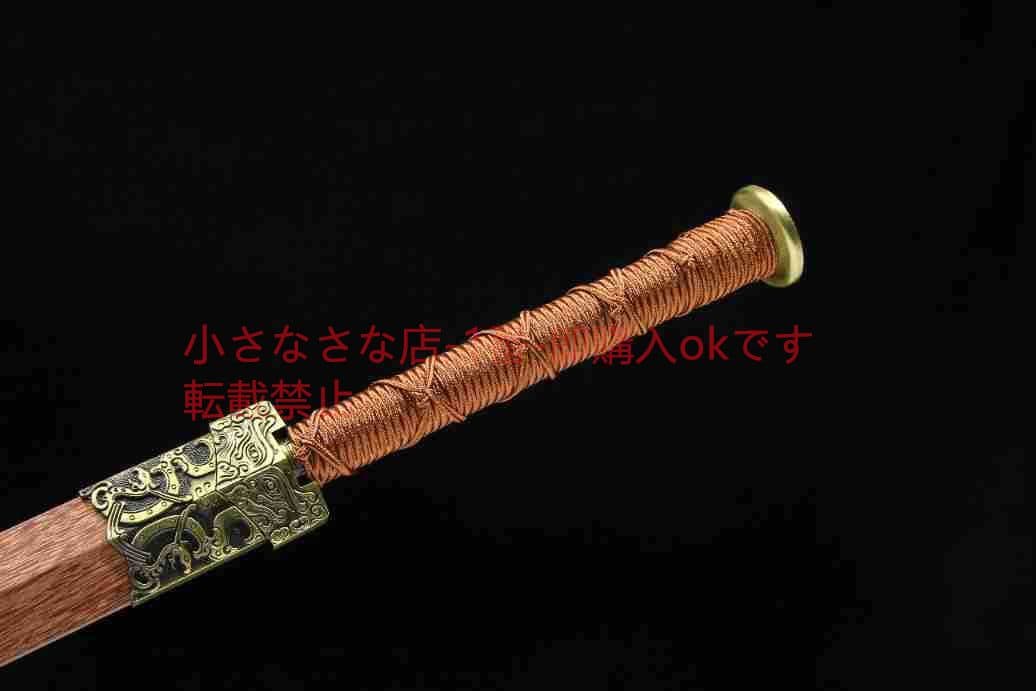 双竜漢剣模様鋼爛花金 古兵器 武具 刀装具 日本刀 模造刀 居合刀