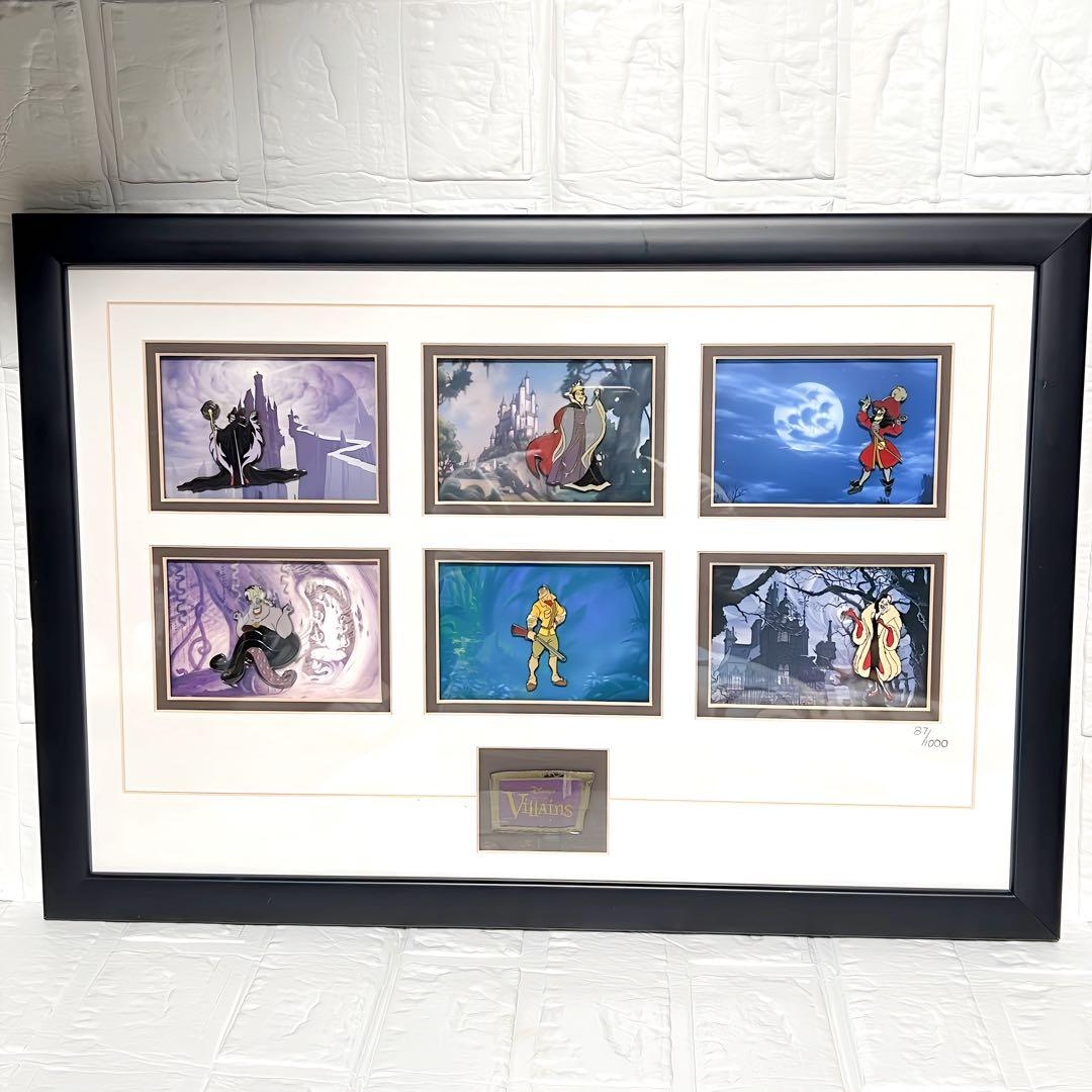 ディズニー　ヴィランズ　世界1000枚限定　ピンバッジ　額装ピンセット