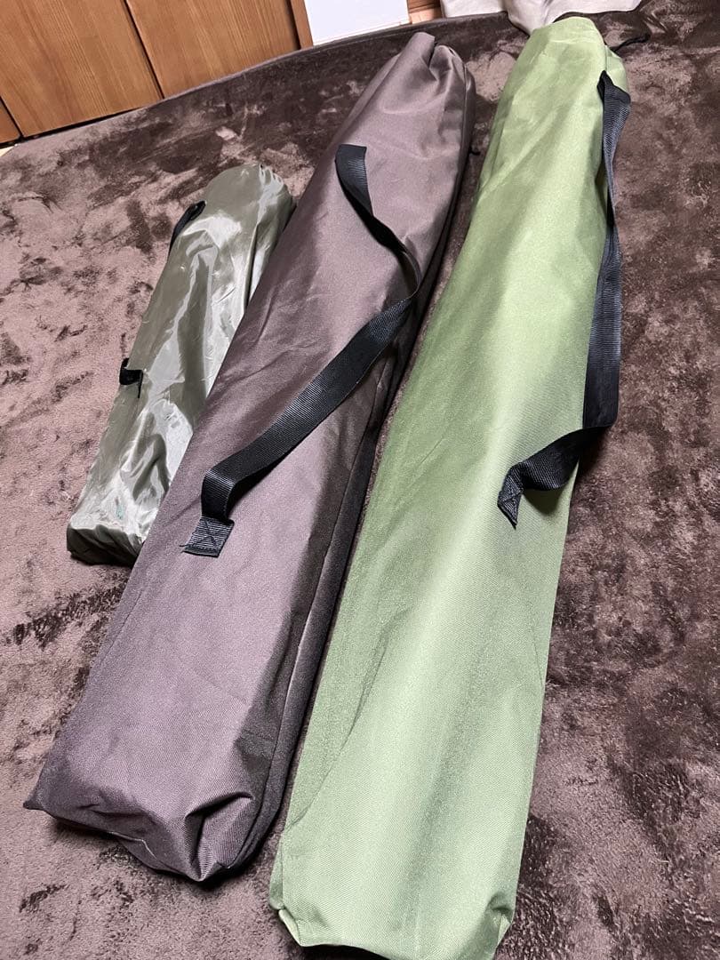 アウトドア用ハイバックチェア2脚とテーブルセット