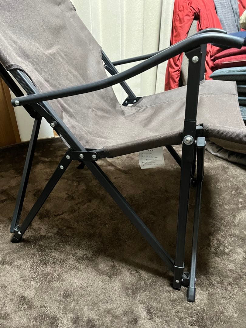 アウトドア用ハイバックチェア2脚とテーブルセット