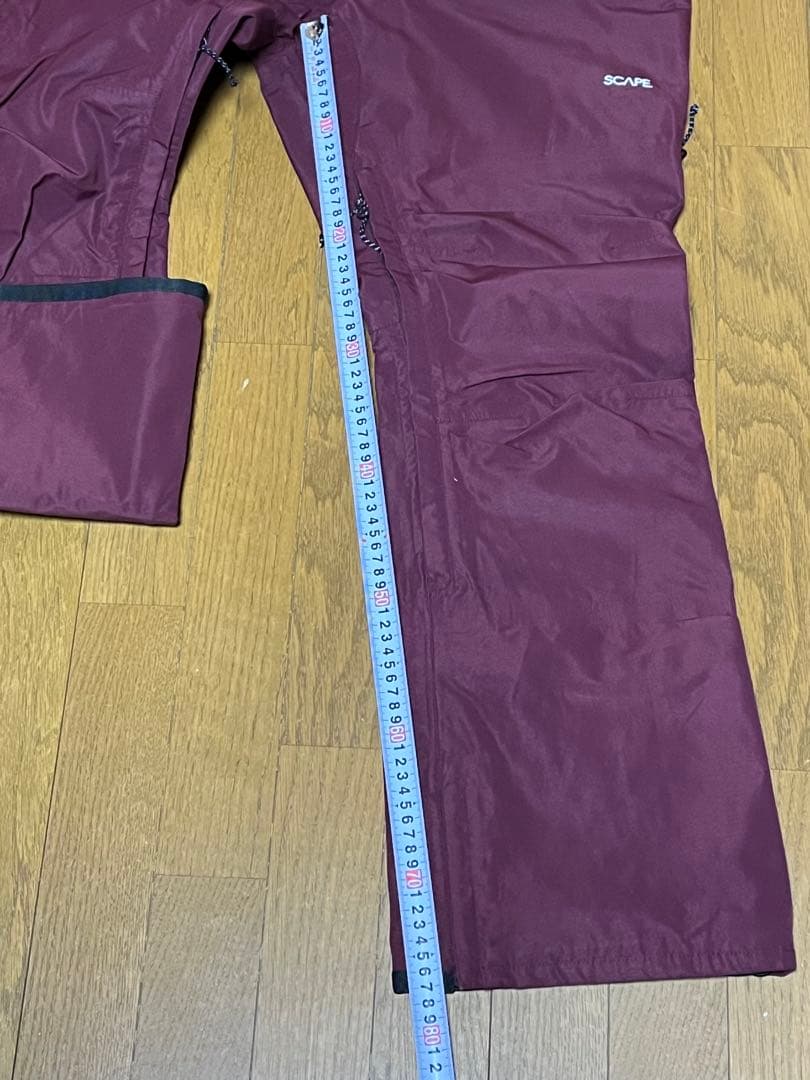 SCAPEスノーボード ビブパンツ　バーガンデイ
